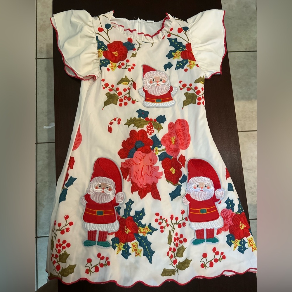 Taylor Santa Kids vintage  Dress - Red and White
